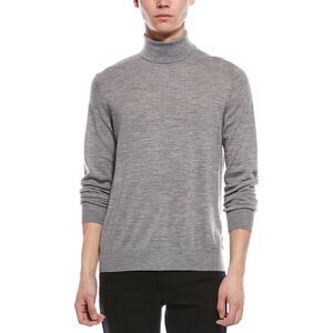 Bruno Magli Mens  Merino Wool Turtleneck Sweater, Grey